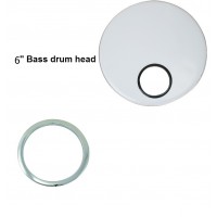 Firefeel D083N Hole Silver 6" Bass Drum